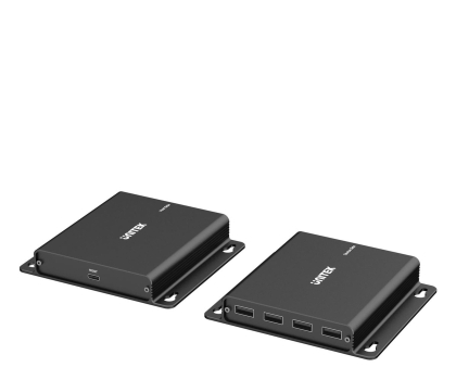 Kabel UNITEK Przedłużacz USB-C na 4× USB-A przez Ethernet, zasięg do 150 U1222ABK01-EU